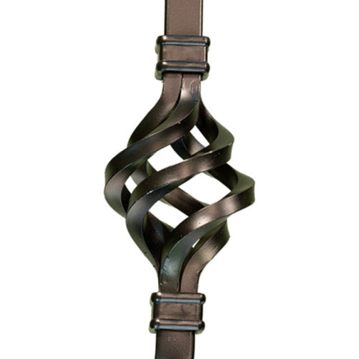 M8544 2963 Single Ribbon Double Basket Iron Baluster