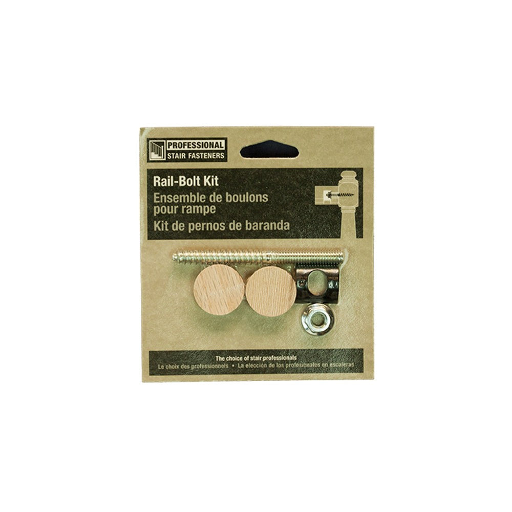 C-3302 Rail Bolt Fastener with 1" Flush Mount Plugs
