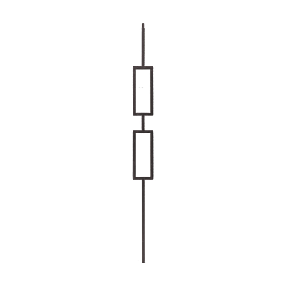 M438 2671 Double Square Panel Iron Baluster