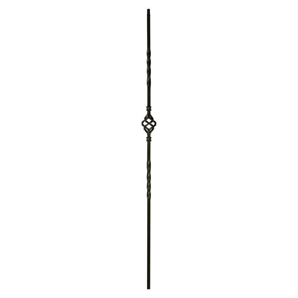 1BASK44 2552 Single Basket Iron Baluster
