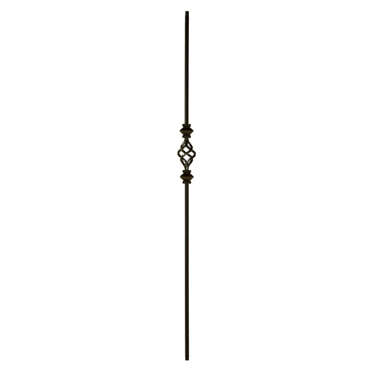 2KNUC1BASK44 - 2558 Double Knuckle - Single Basket Iron Baluster