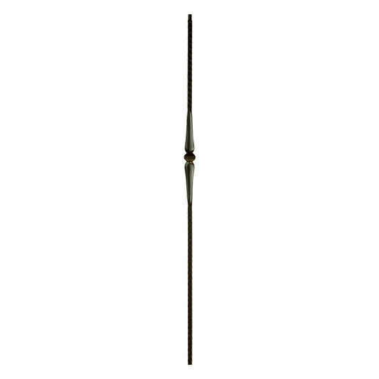 M14044 2570 Single Knuckle with Spoons Iron Baluster