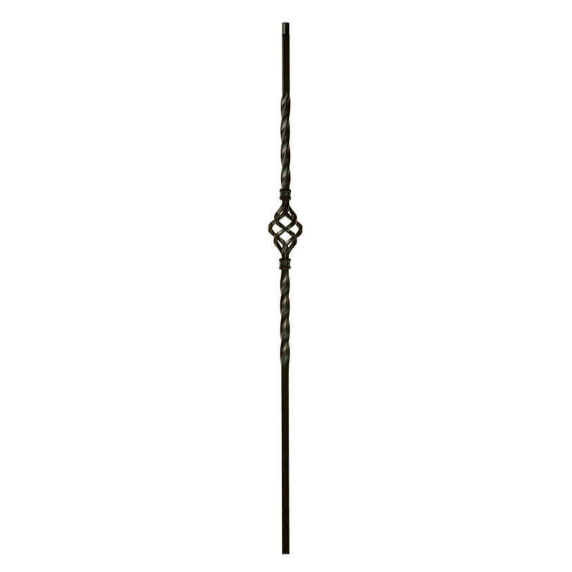 KW-1BASK 2652 Knee Wall 14" Single Basket Iron Baluster