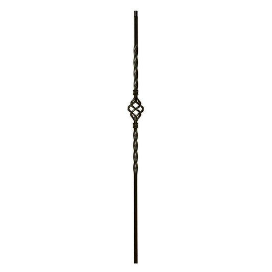 KW-1BASK 2652 Knee Wall 14" Single Basket Iron Baluster