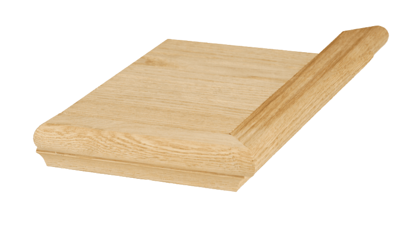 C-8071 Tread Cap with Mitered Return Nosing and Cove (L or R)