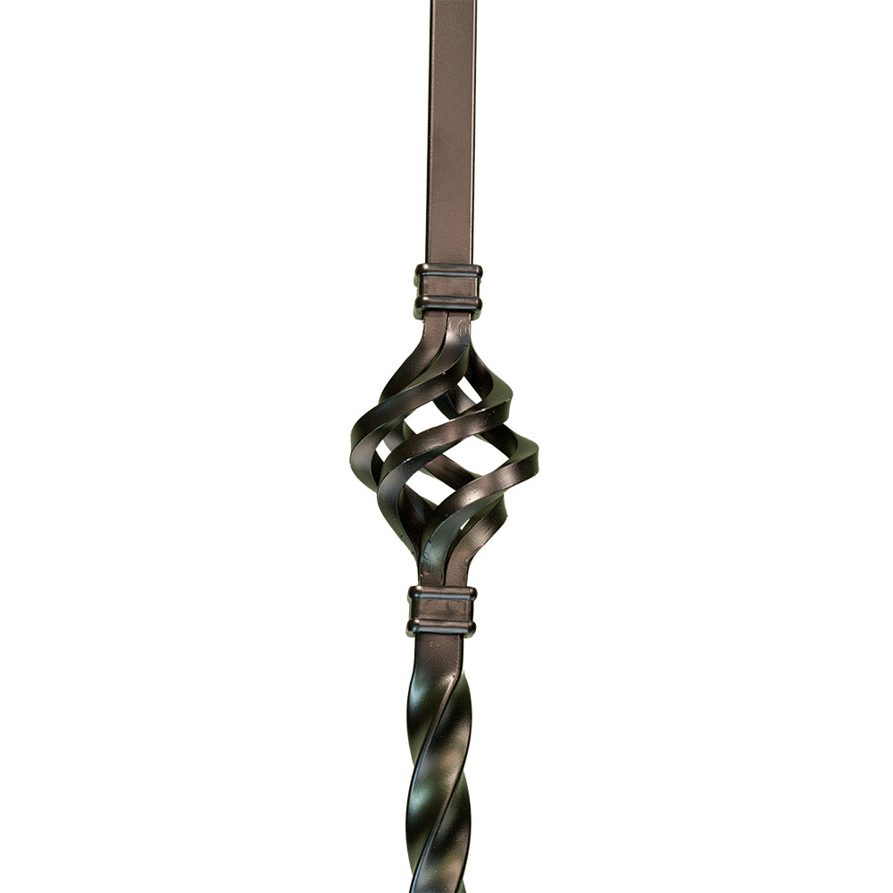 MEGA-2BASK 2853 MEGA Double Basket Iron Baluster