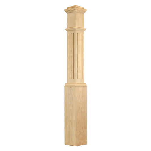 C-4091-F Fluted Panel Box Newel