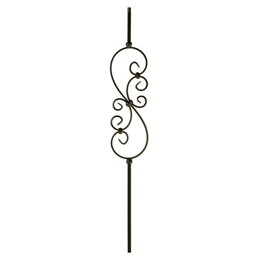 KW-M501 2685 Knee Wall 14" Small Scroll Iron Baluster