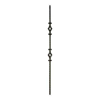 M13444 2761 Double Window Iron Baluster