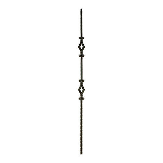 M13444 2761 Double Window Iron Baluster