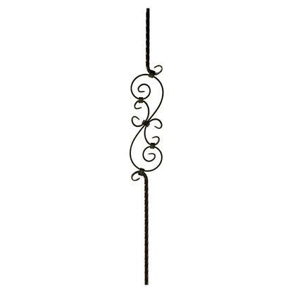 M30344 2797 Three Piece Scroll Iron Baluster