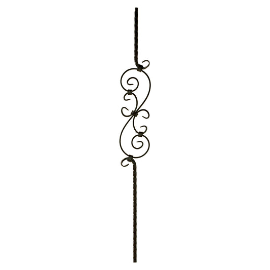M30344 2797 Three Piece Scroll Iron Baluster