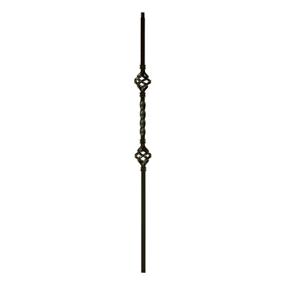 MEGA-2BASK 2853 MEGA Double Basket Iron Baluster