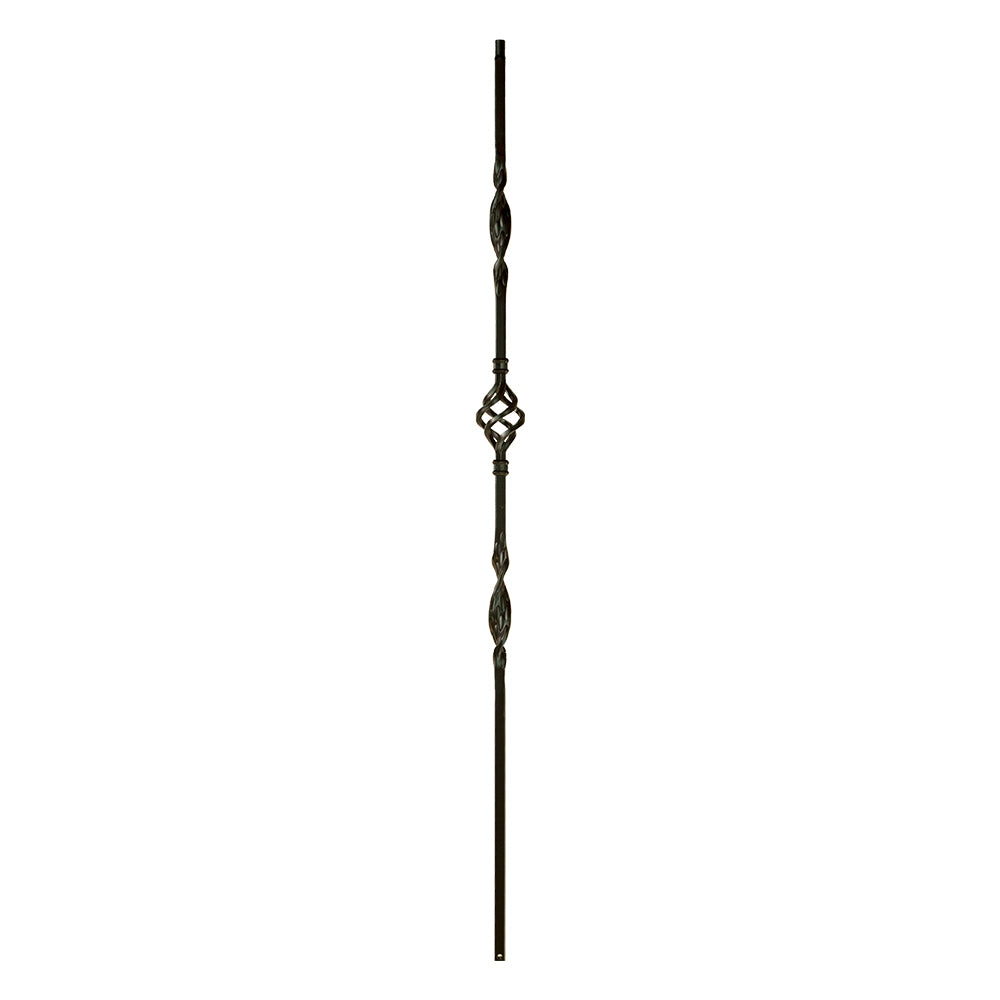 M8044 2962 Double Ribbon Single Basket Iron Baluster