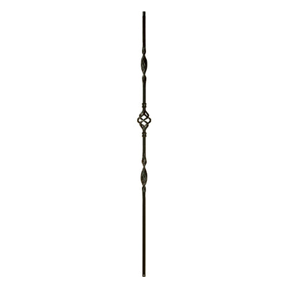 M8044 2962 Double Ribbon Single Basket Iron Baluster