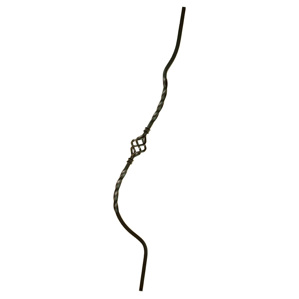 1BASK40-BLY 2988 Single Basket Belly Iron Baluster