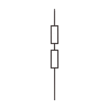 M438 2671 Double Square Panel Iron Baluster