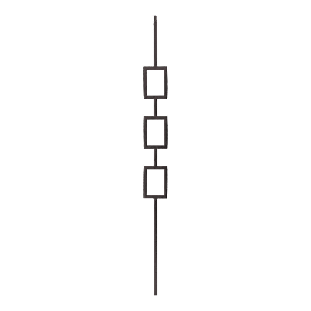 M439 2672 Triple Square Panel Iron Baluster