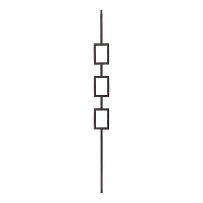 M439 2672 Triple Square Panel Iron Baluster