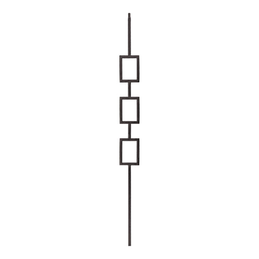 M439 2672 Triple Square Panel Iron Baluster