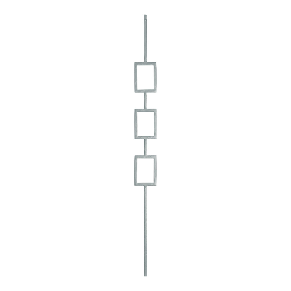 M439 2672 Triple Square Panel Iron Baluster