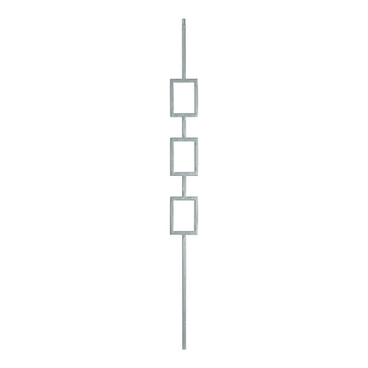 M439 2672 Triple Square Panel Iron Baluster